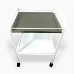 MESA AUXILIAR CON BANDEJA EN ACERO INOXIDABLE